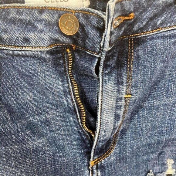 Cello Jeans Women Cropped‎ Skinny Jeans with Heavy Distressed 3 - Picture 6 of 7
